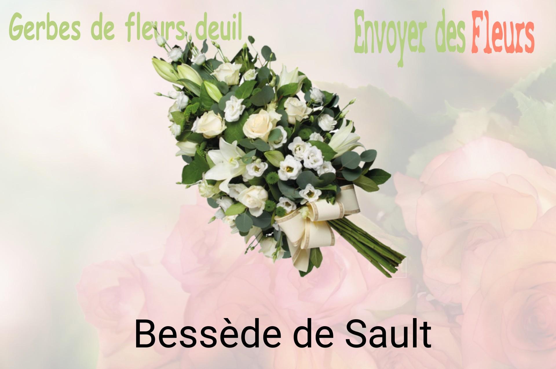 Gerbe de fleurs de deuil livrée à Bessède-de-Sault